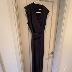 Calven Klein Denim Jumpsuit (dressy) Size  8 Belted Beautiful denim fabric